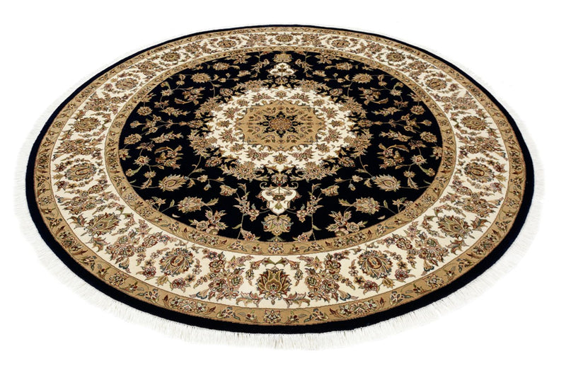 Oriental Rug - Tabriz round  - 218 x 216 cm - dark blue