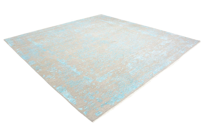 Designer Rug square  - 308 x 303 cm - light blue