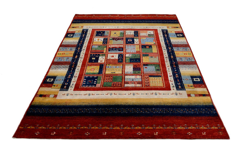 Gabbeh Rug - Loribaft Indus - 242 x 173 cm - multicolored