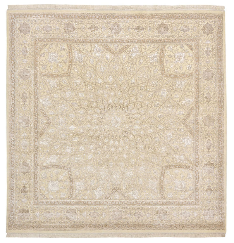 Oriental Rug square  - 251 x 249 cm - dark beige