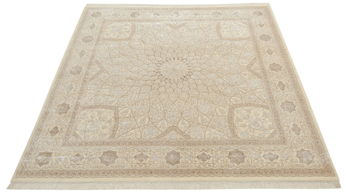 Oriental Rug square  - 251 x 249 cm - dark beige