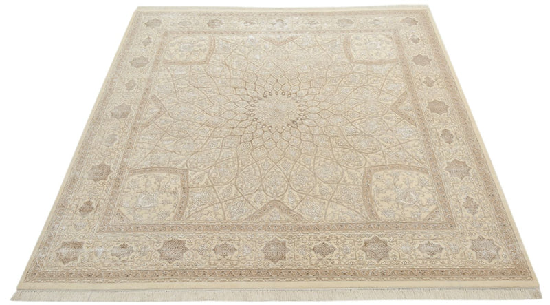 Oriental Rug square  - 251 x 249 cm - dark beige