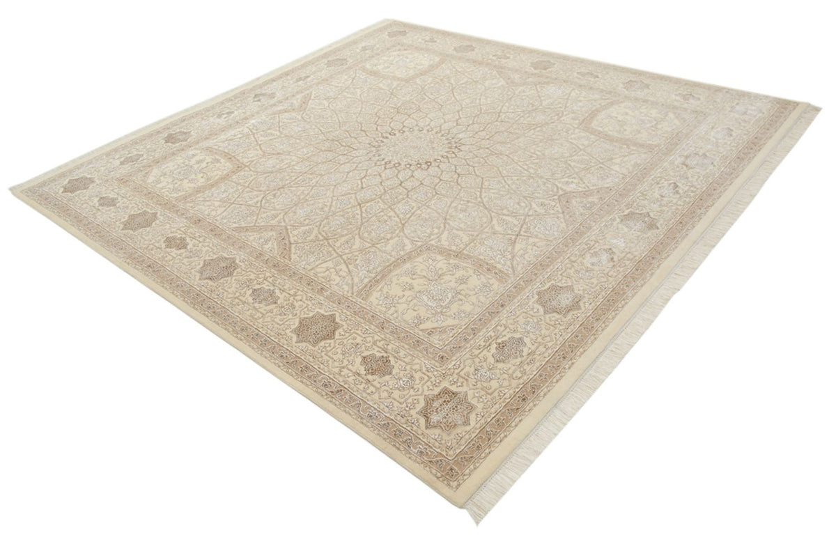Oriental Rug square  - 251 x 249 cm - dark beige