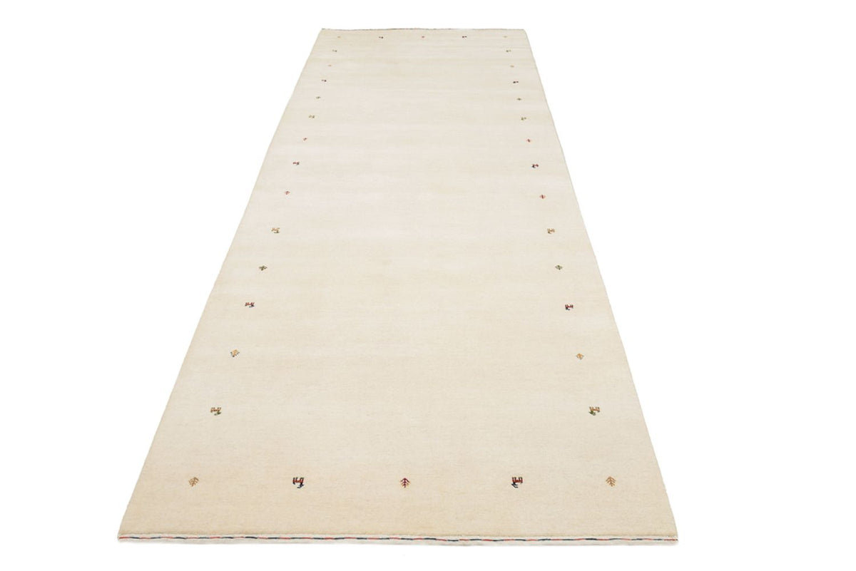 Runner Gabbeh Rug - Loribaft Indus - 334 x 128 cm - cream