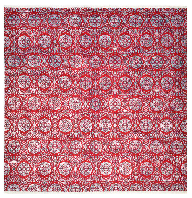 Designer Rug square  - 321 x 319 cm - light red