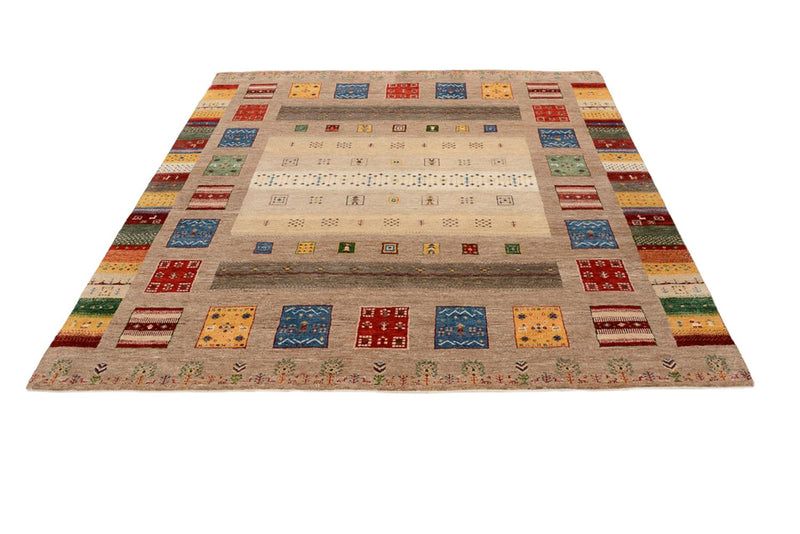 Gabbeh Rug - Loribaft Indus square  - 203 x 201 cm - multicolored