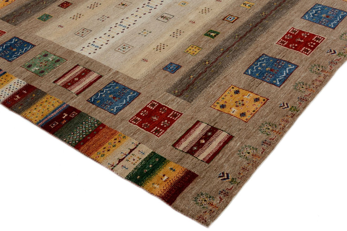 Gabbeh Rug - Loribaft Indus square  - 203 x 201 cm - multicolored