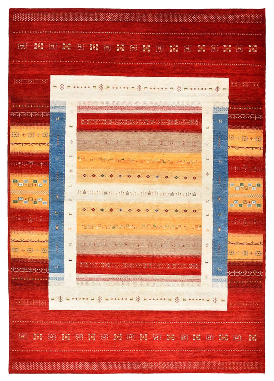 Gabbeh Rug - Loribaft Indus - 349 x 248 cm - multicolored