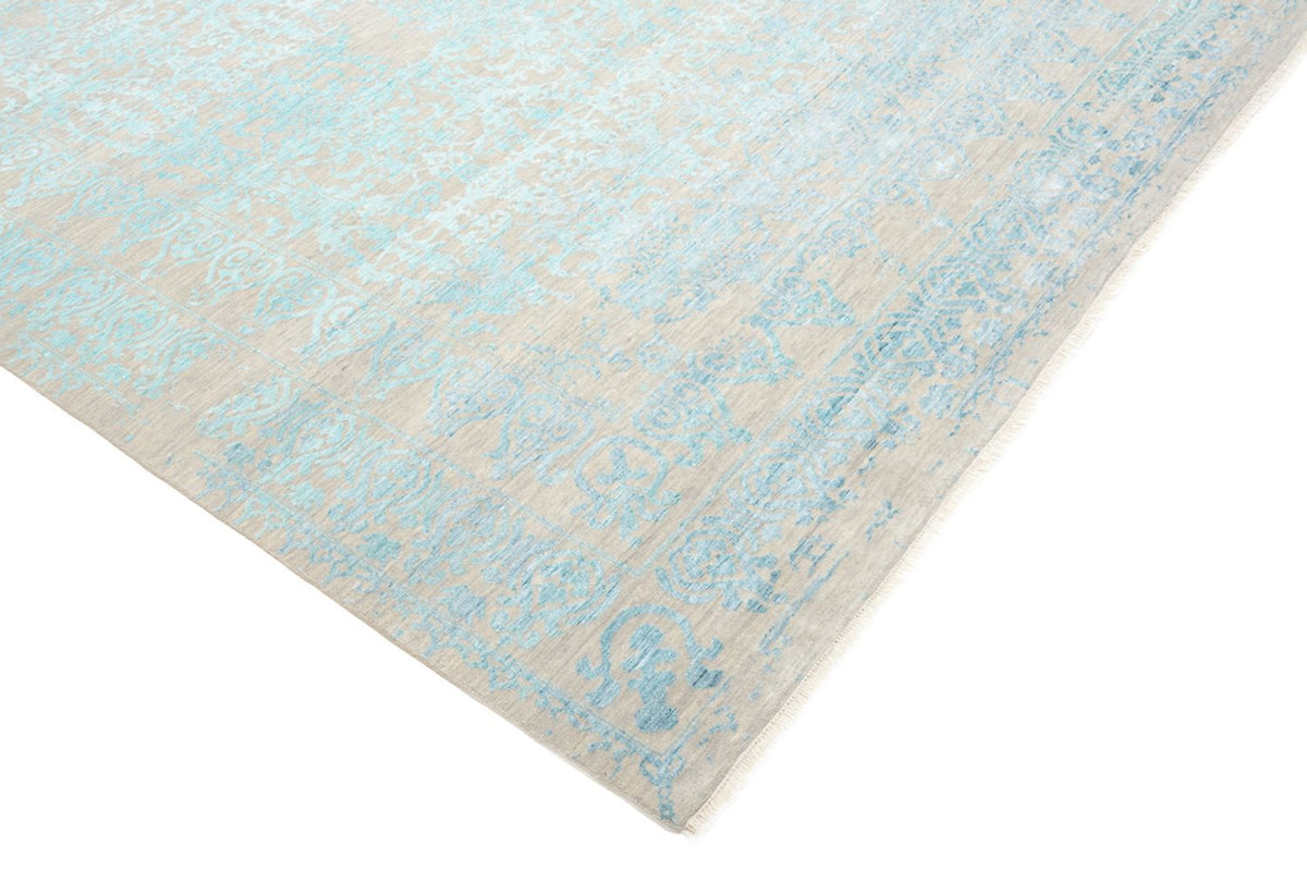 Designer Rug square  - 309 x 301 cm - light blue