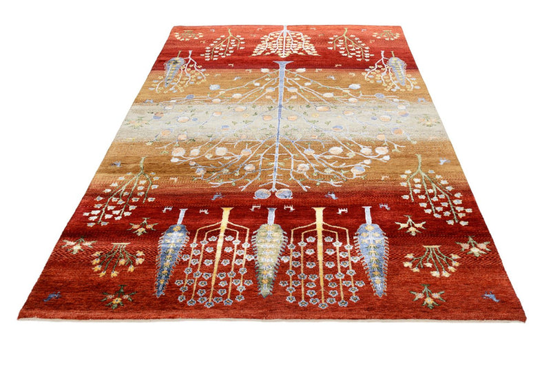 Gabbeh Rug - Loribaft Indus - 242 x 177 cm - multicolored