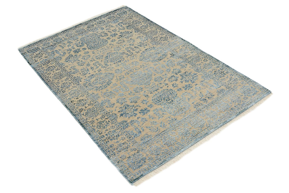 Designer Rug - 151 x 106 cm - light blue