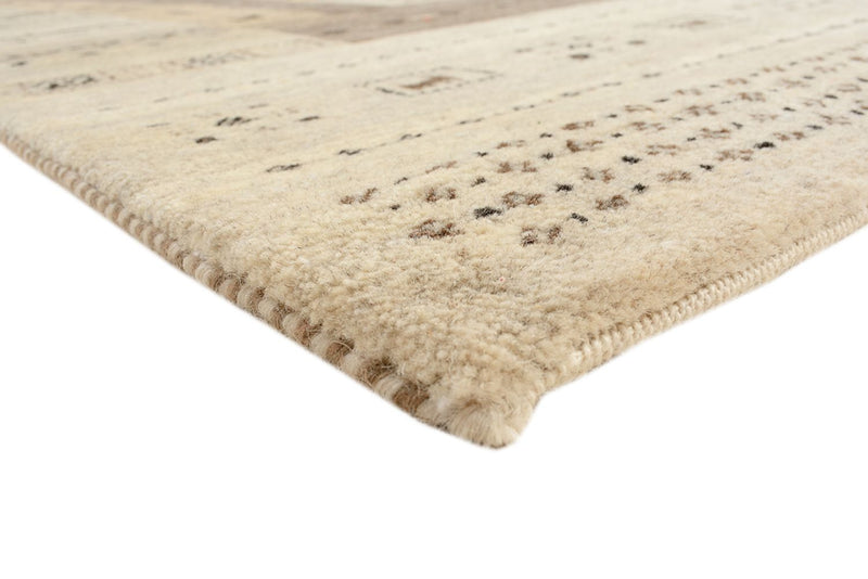 Gabbeh Rug - Loribaft Indus - 203 x 146 cm - dark beige