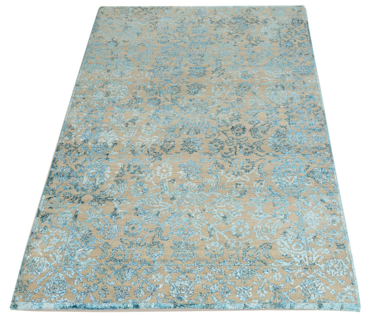 Designer Rug - 150 x 95 cm - light blue
