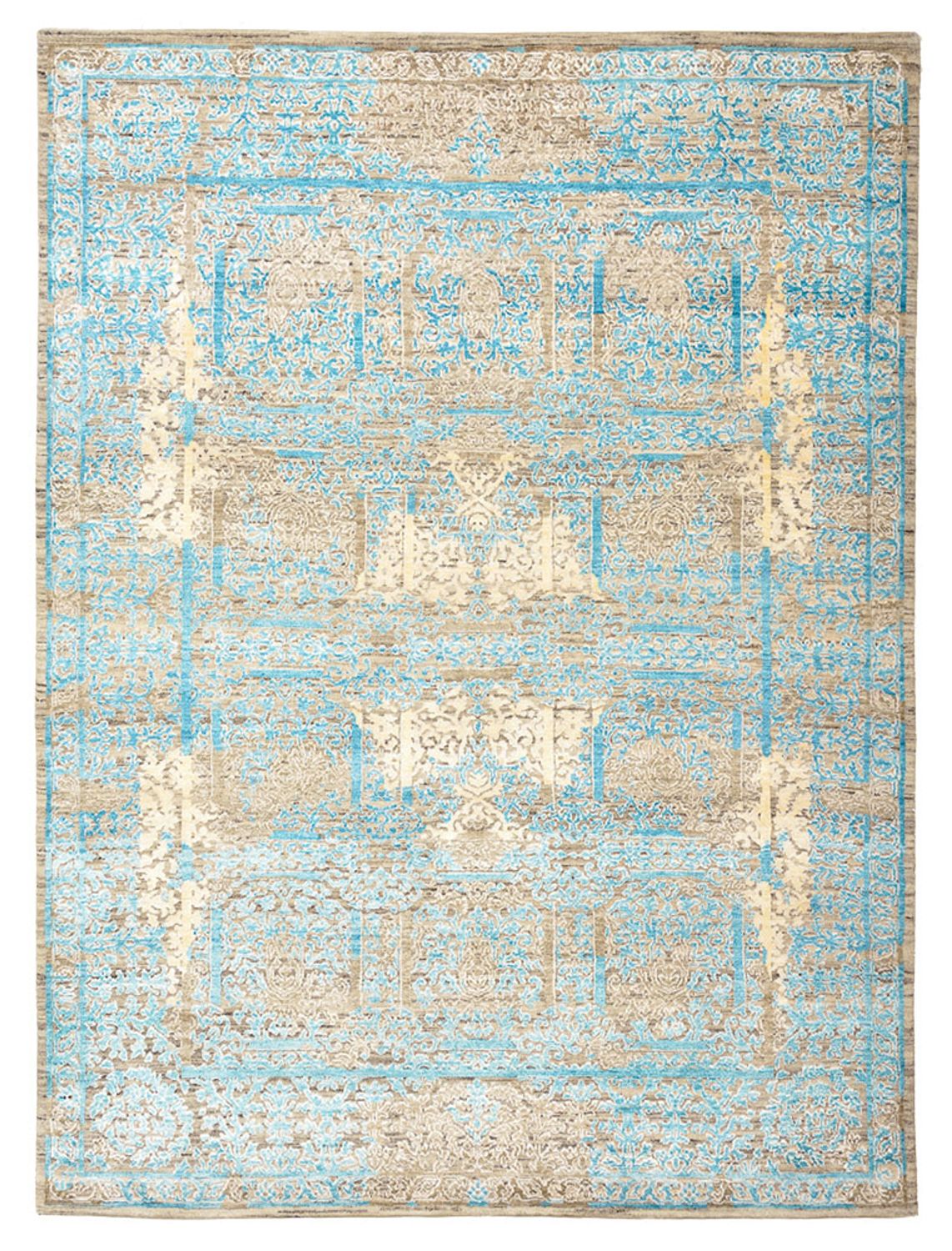 Designer Rug - 234 x 176 cm - light blue