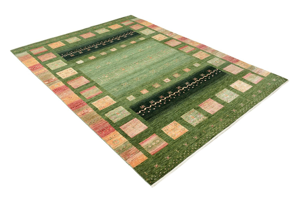 Gabbeh Rug - Loribaft Indus - 238 x 173 cm - green