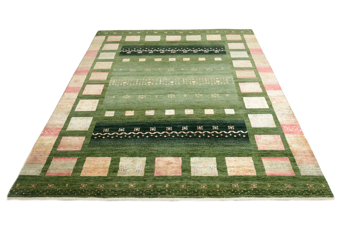 Gabbeh Rug - Loribaft Indus - 238 x 173 cm - green