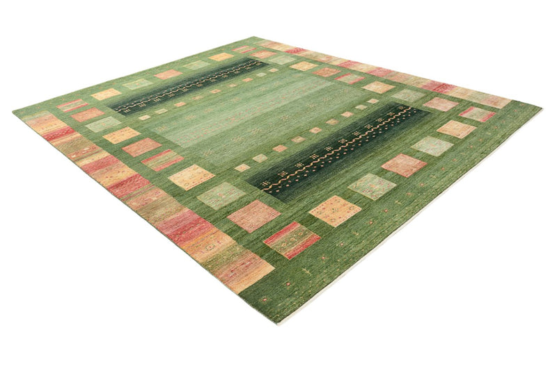 Gabbeh Rug - Loribaft Indus - 302 x 248 cm - green