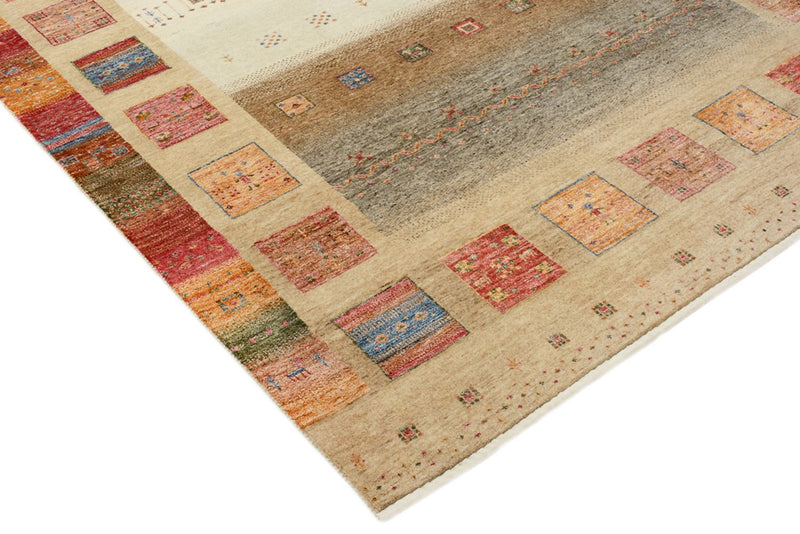 Gabbeh Rug - Loribaft Indus - 255 x 173 cm - dark beige