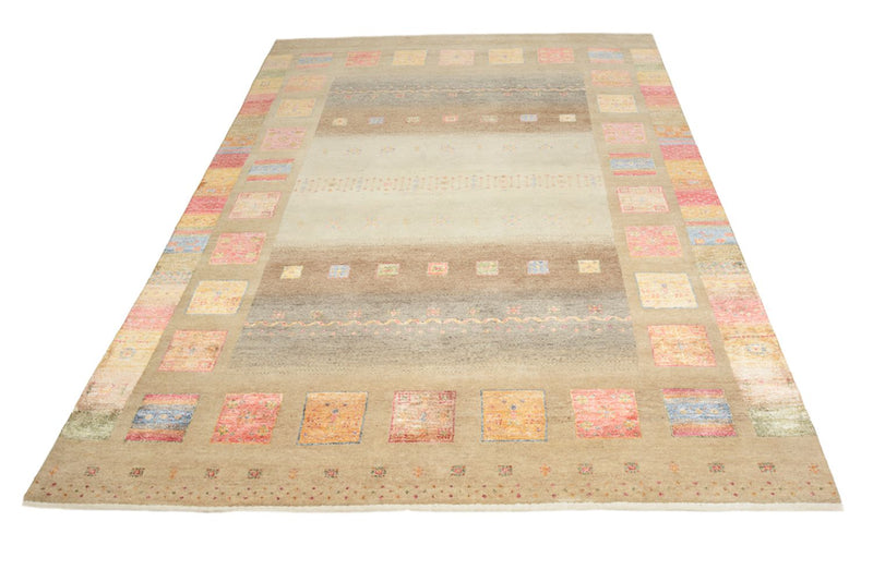 Gabbeh Rug - Loribaft Indus - 255 x 173 cm - dark beige