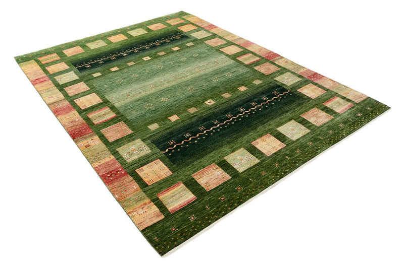 Gabbeh Rug - Loribaft Indus - 245 x 178 cm - green