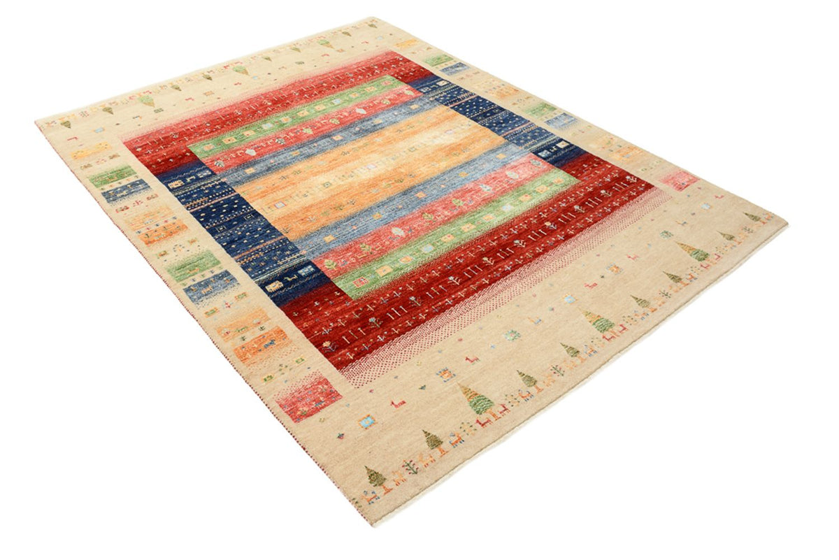 Gabbeh Rug - Loribaft Indus - 207 x 156 cm - multicolored