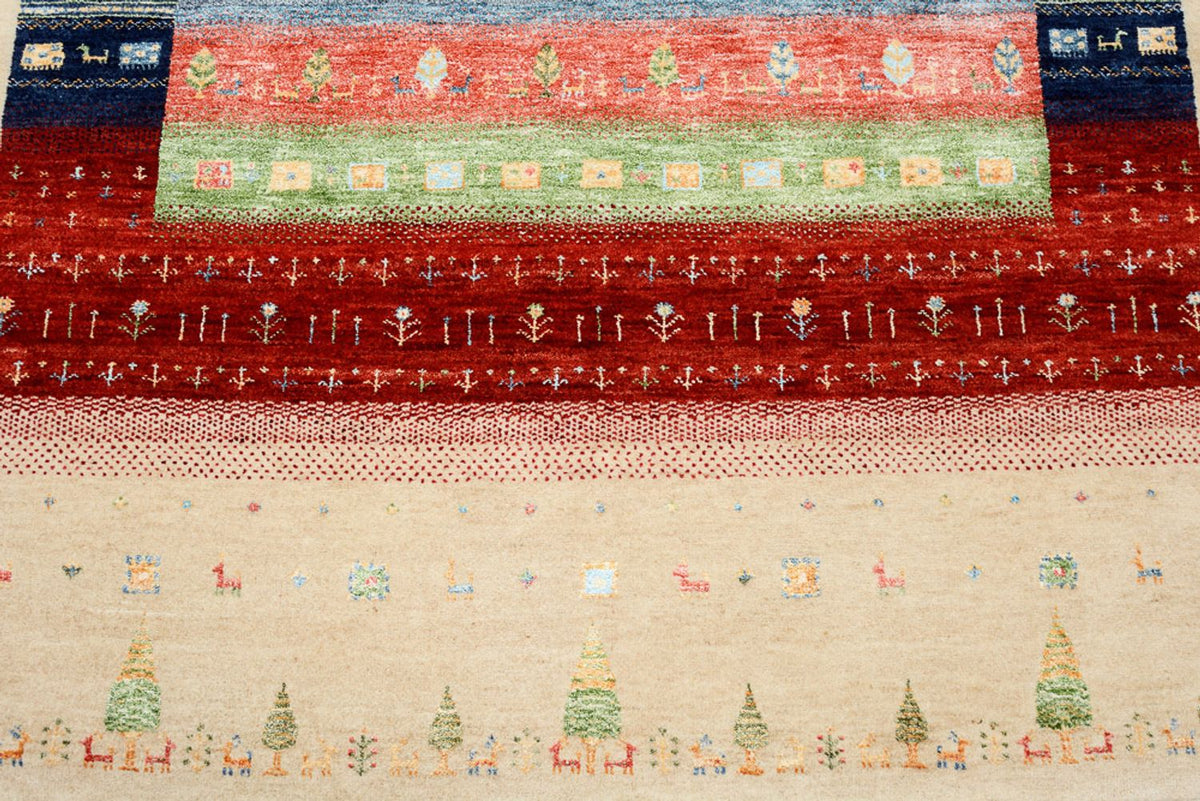 Gabbeh Rug - Loribaft Indus - 207 x 156 cm - multicolored