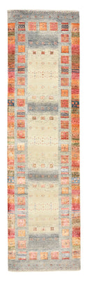 Runner Gabbeh Rug - Loribaft Indus - 295 x 82 cm - multicolored