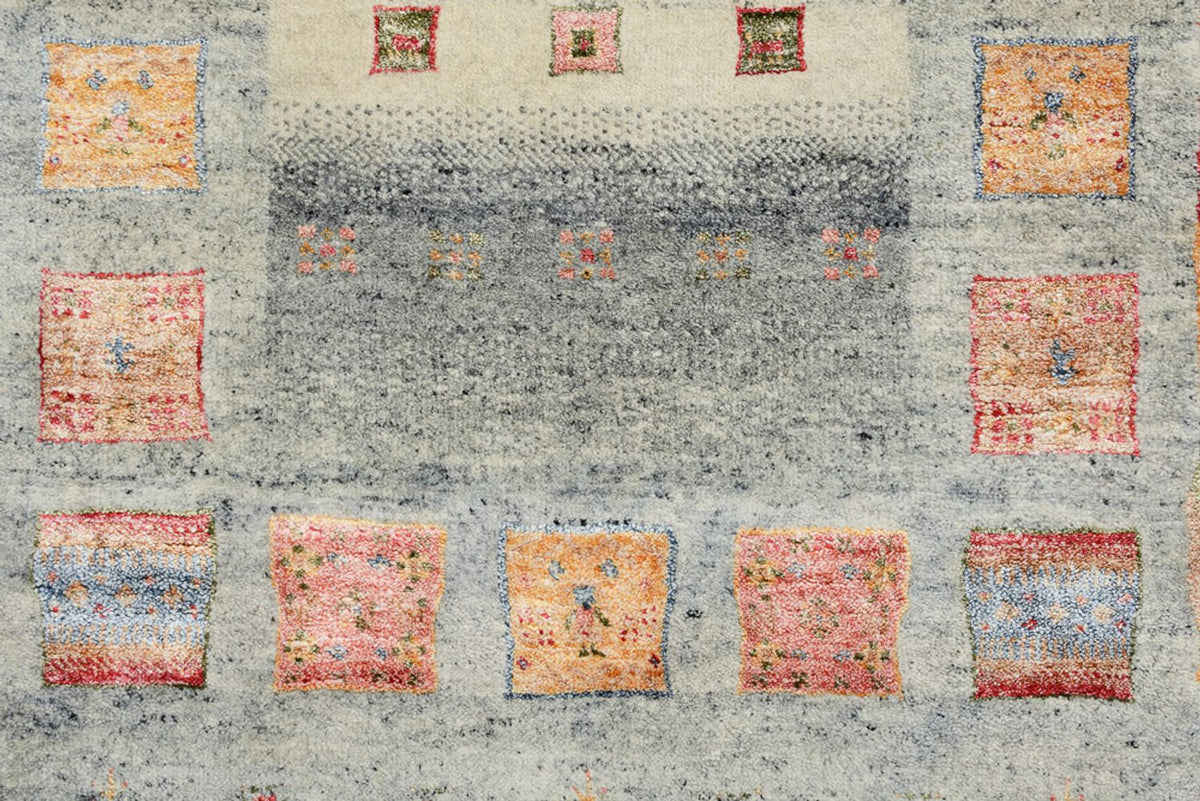 Runner Gabbeh Rug - Loribaft Indus - 295 x 82 cm - multicolored