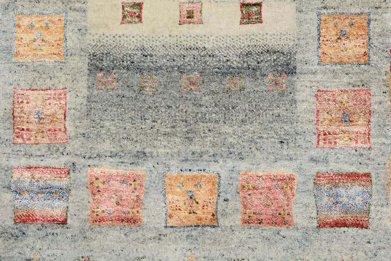 Runner Gabbeh Rug - Loribaft Indus - 295 x 82 cm - multicolored