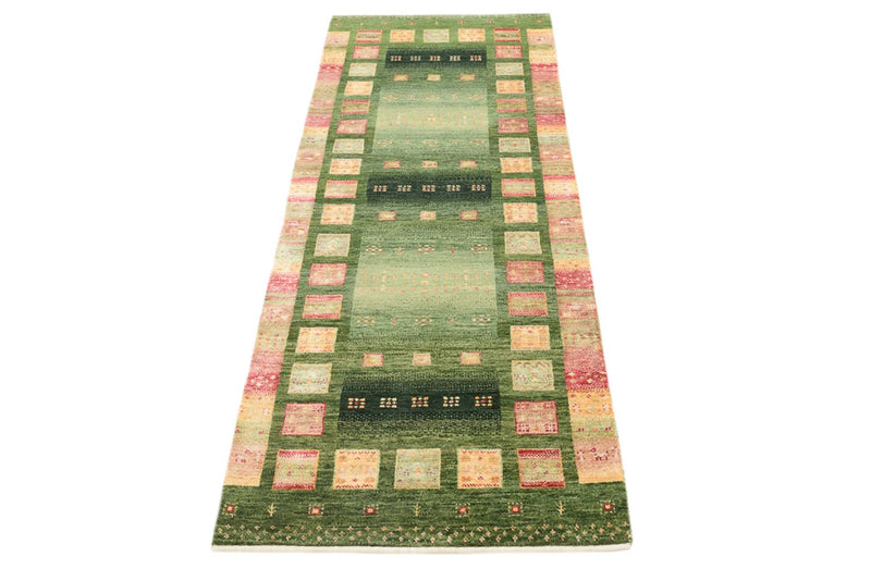 Runner Gabbeh Rug - Loribaft Indus - 192 x 76 cm - multicolored