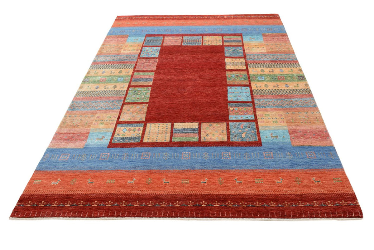 Gabbeh Rug - Loribaft Indus - 242 x 176 cm - multicolored