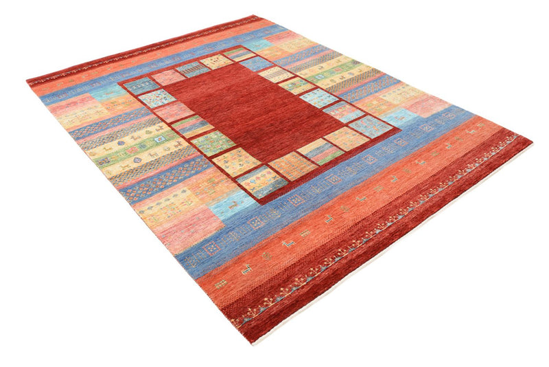 Gabbeh Rug - Loribaft Indus - 241 x 178 cm - multicolored
