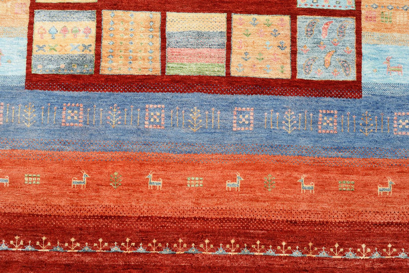 Gabbeh Rug - Loribaft Indus - 241 x 178 cm - multicolored