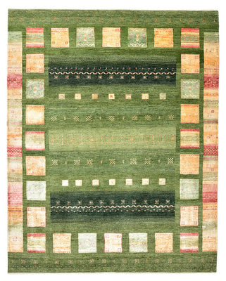 Gabbeh Rug - Loribaft Indus - 259 x 208 cm - green