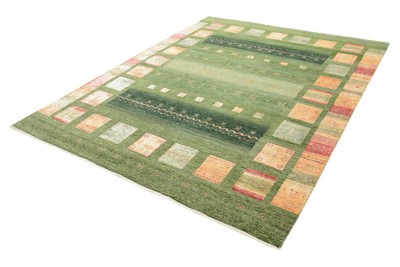 Gabbeh Rug - Loribaft Indus - 259 x 208 cm - green