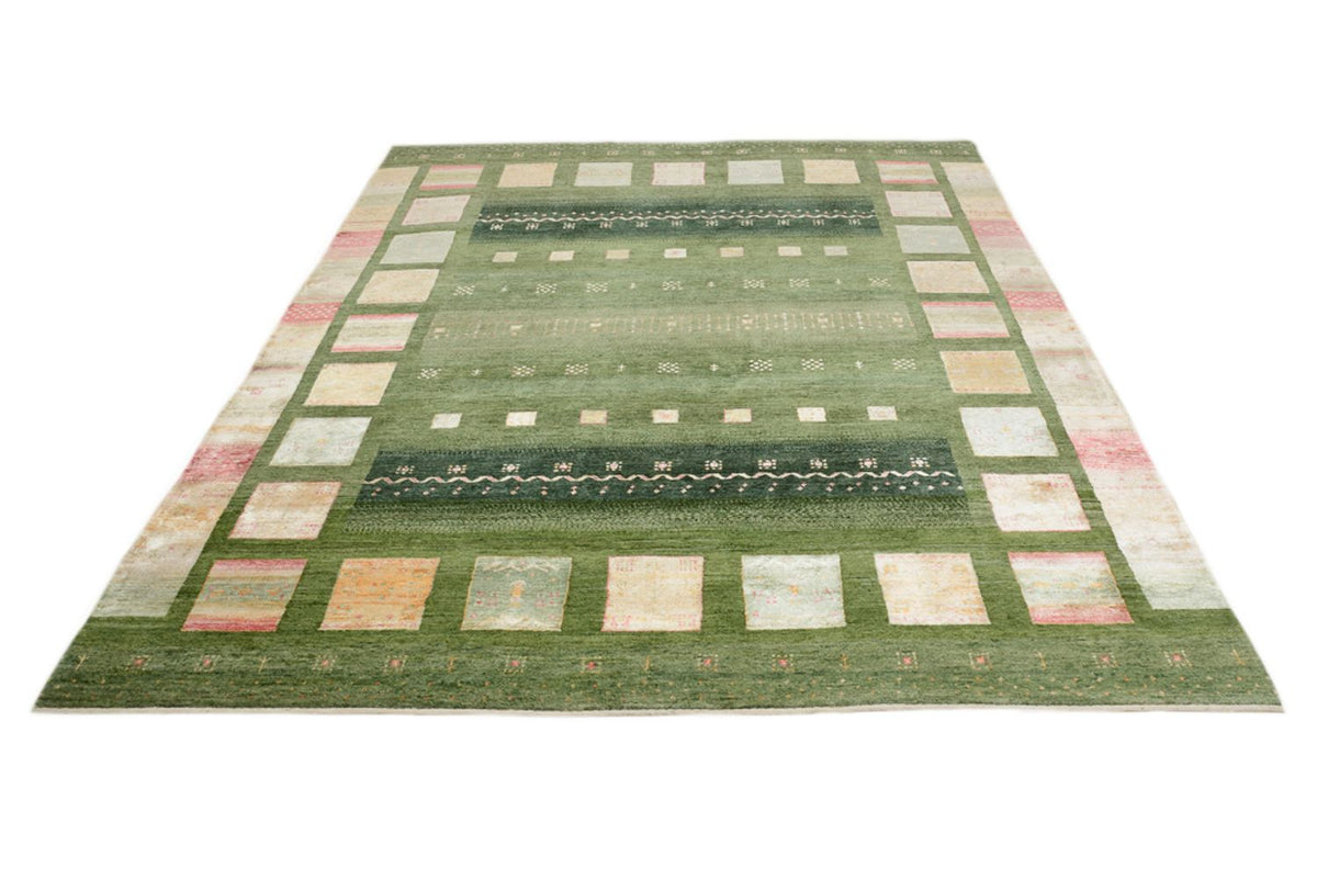 Gabbeh Rug - Loribaft Indus - 259 x 208 cm - green
