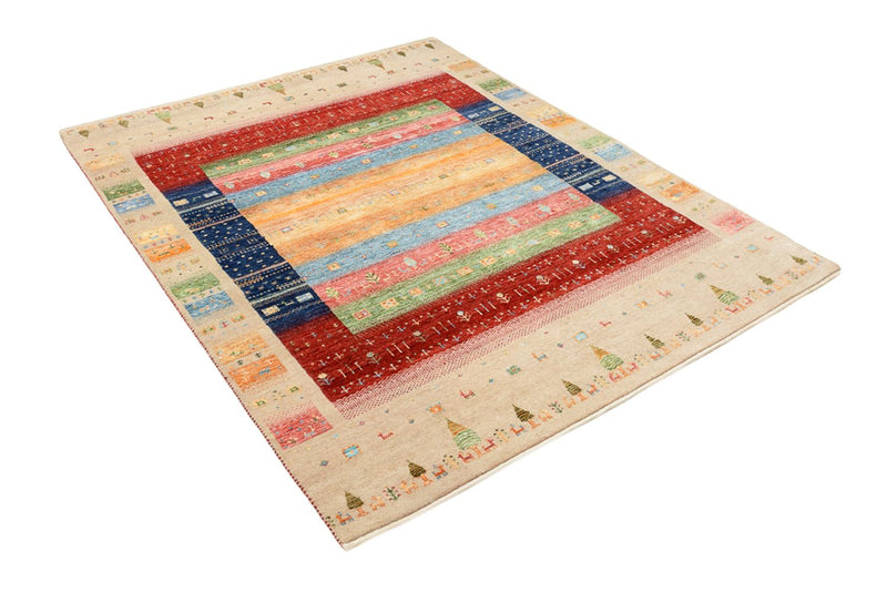 Gabbeh Rug - Loribaft Indus - 198 x 154 cm - multicolored