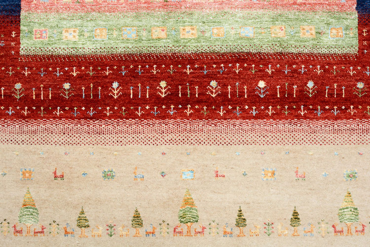 Gabbeh Rug - Loribaft Indus - 198 x 154 cm - multicolored