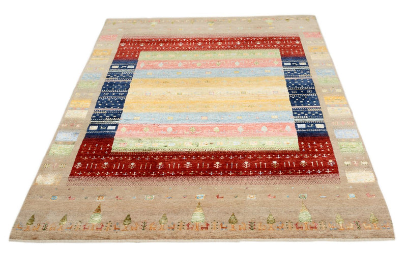 Gabbeh Rug - Loribaft Indus - 198 x 154 cm - multicolored