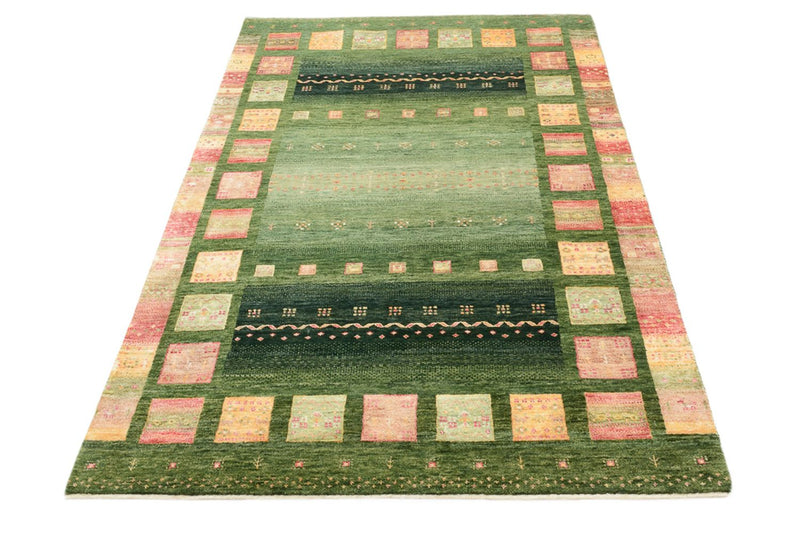 Gabbeh Rug - Loribaft Indus - 183 x 127 cm - green