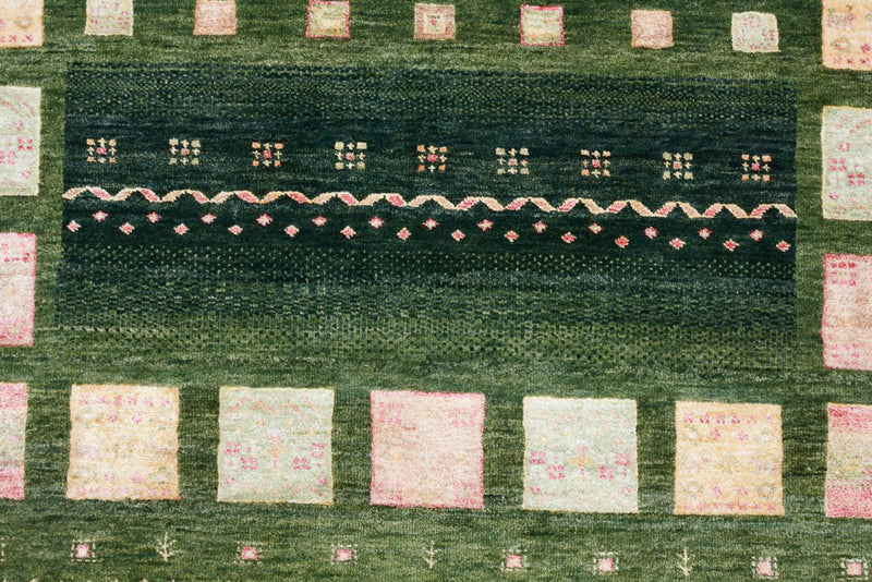 Gabbeh Rug - Loribaft Indus - 183 x 127 cm - green