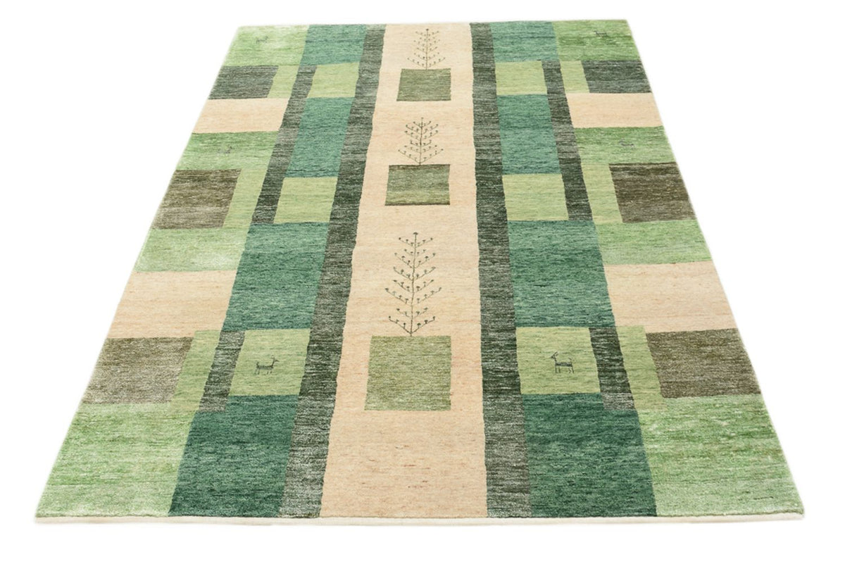 Gabbeh Rug - Loribaft Indus - 204 x 150 cm - green