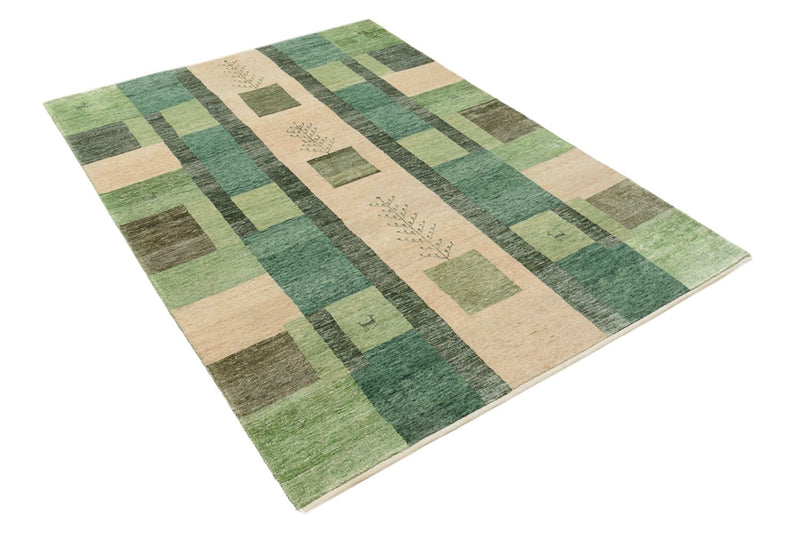 Gabbeh Rug - Loribaft Indus - 204 x 150 cm - green