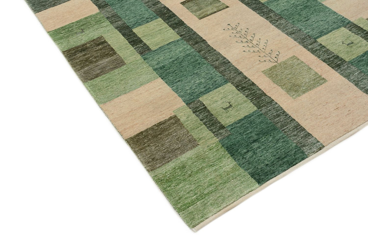 Gabbeh Rug - Loribaft Indus - 204 x 150 cm - green
