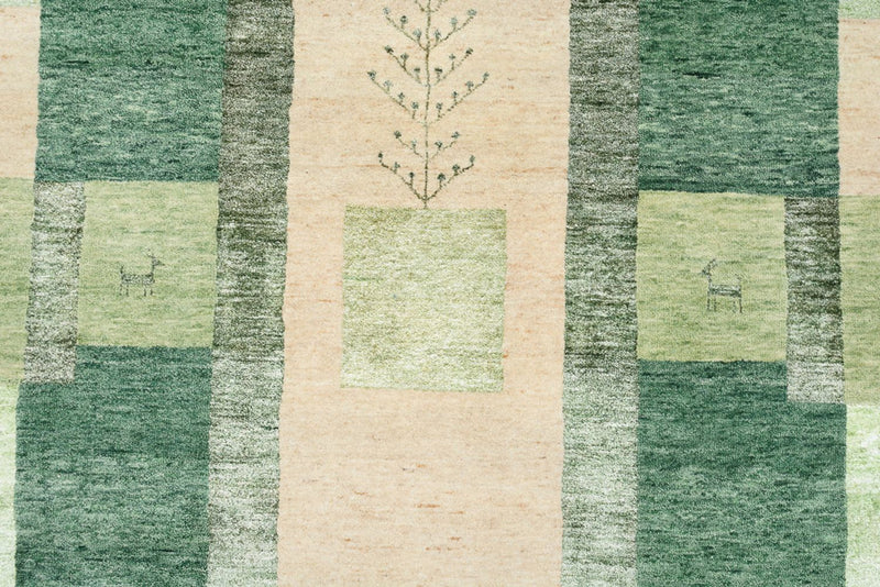 Gabbeh Rug - Loribaft Indus - 204 x 150 cm - green