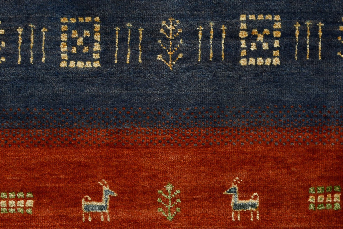 Gabbeh Rug - Loribaft Indus - 336 x 254 cm - red