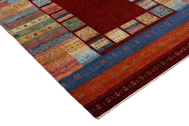 Gabbeh Rug - Loribaft Indus - 201 x 155 cm - red