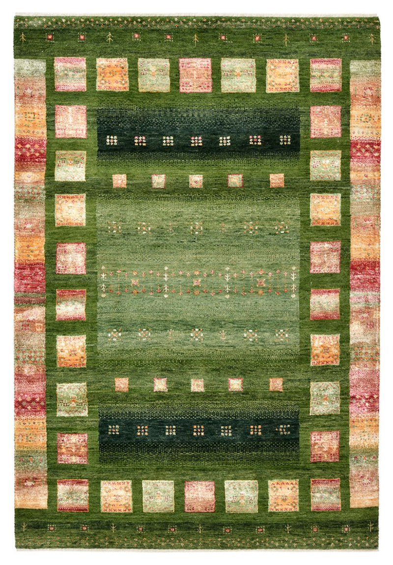 Gabbeh Rug - Loribaft Indus - 154 x 106 cm - green