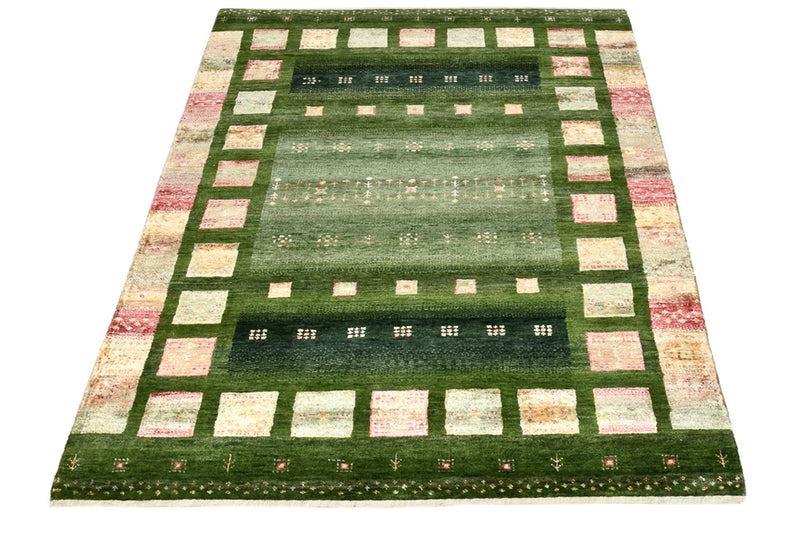 Gabbeh Rug - Loribaft Indus - 154 x 106 cm - green
