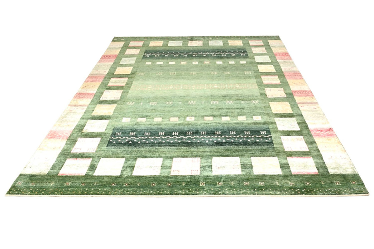 Gabbeh Rug - Loribaft Indus - 346 x 245 cm - green